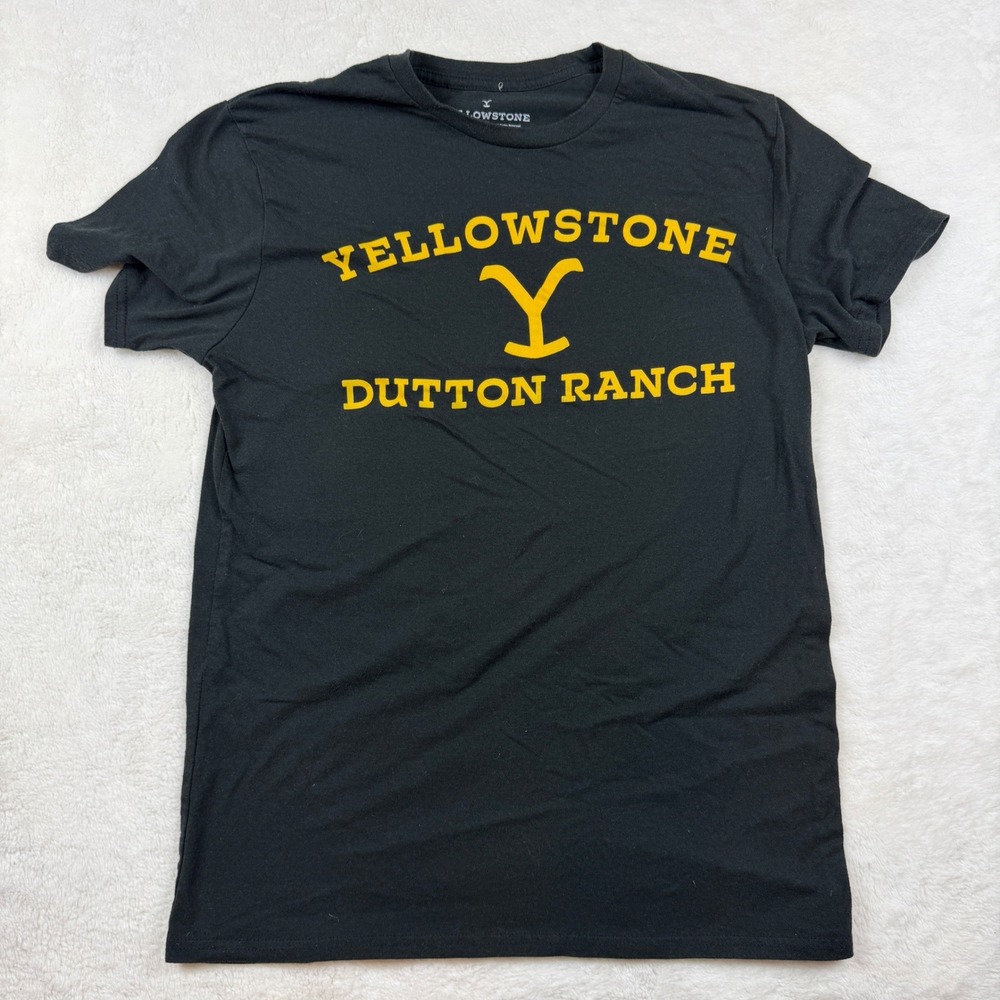 Yellowstone Dutton Ranch Graphic T-Shirt Mens Medium Black Paramount TV Show Tee